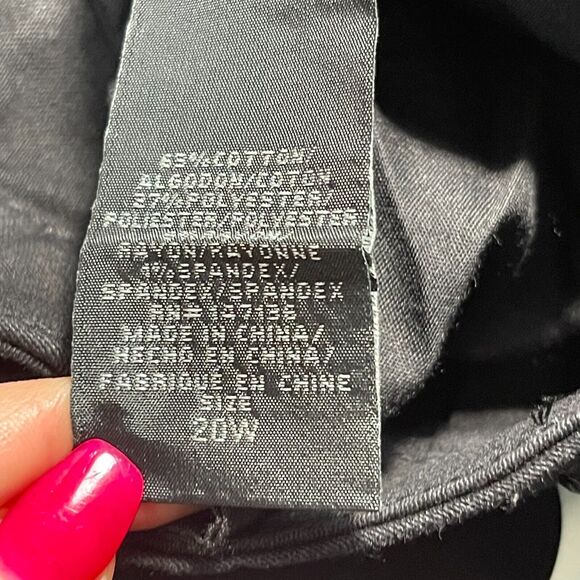 Az Denim Flare Jeans Black Stretch Bell Bottom Comfort 20W Slimming Curvy Boot - Picture 8 of 10